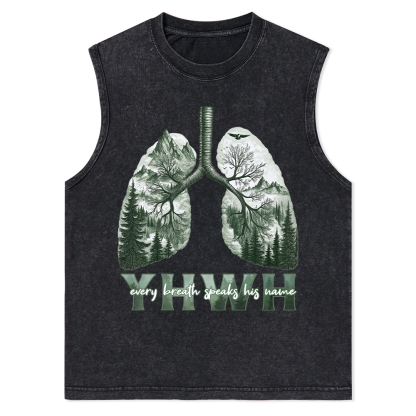 YHWH Nature Outdoors Christian  Washed Tank Top