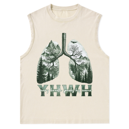 YHWH Nature Outdoors Christian  Washed Tank Top