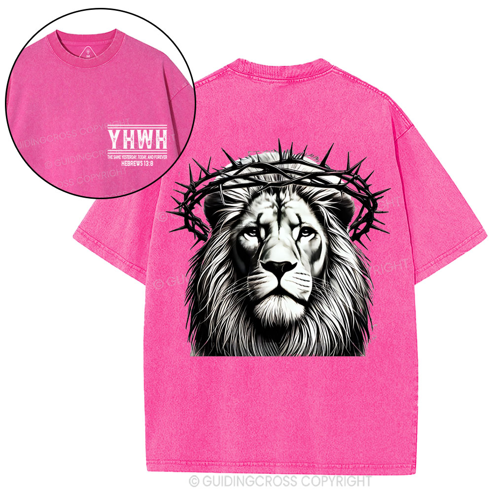 YHWH The Same Yesterday_Today, And Forever Christian Washed T-Shirt