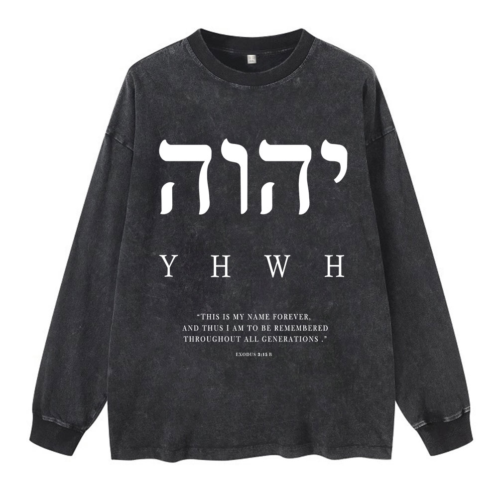 Sample Washed Long Sleeve T-Shirt Sale - GuidingCross