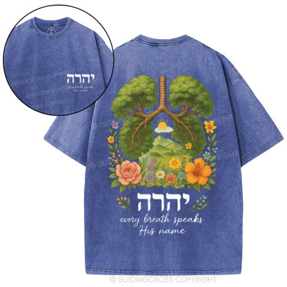 YHWH Tree Christian Washed T-Shirt