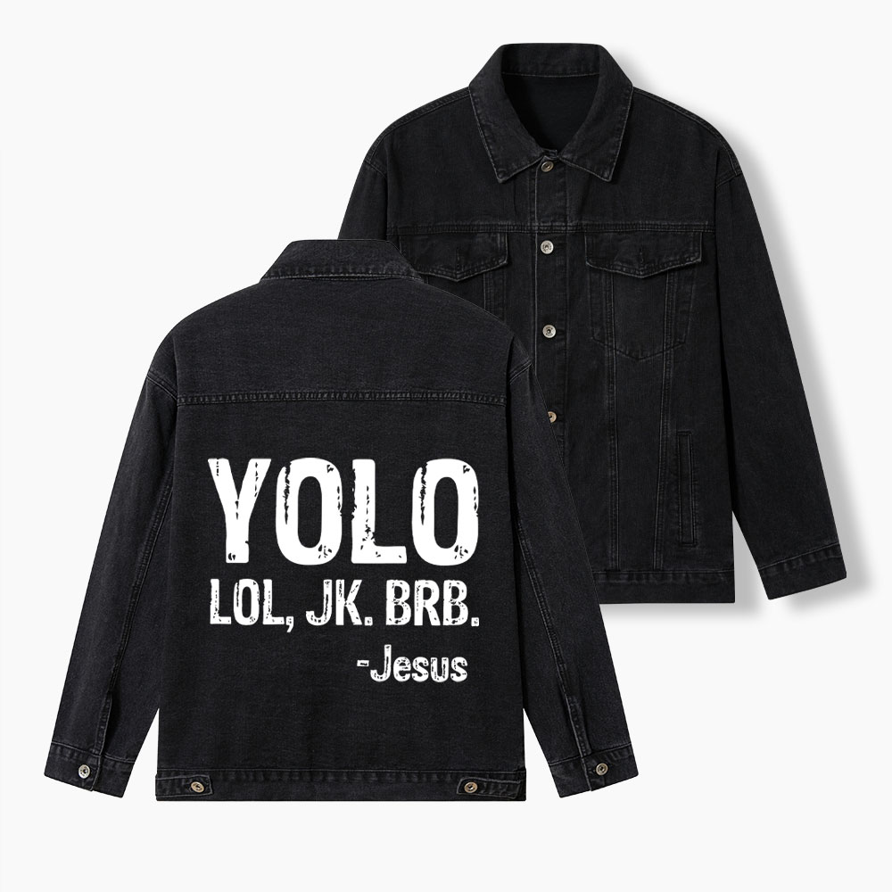 YOLO Christian Denim Jacket