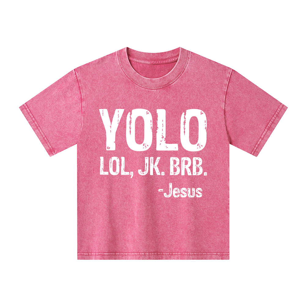 YOLO Christian Washed Kid T-Shirt
