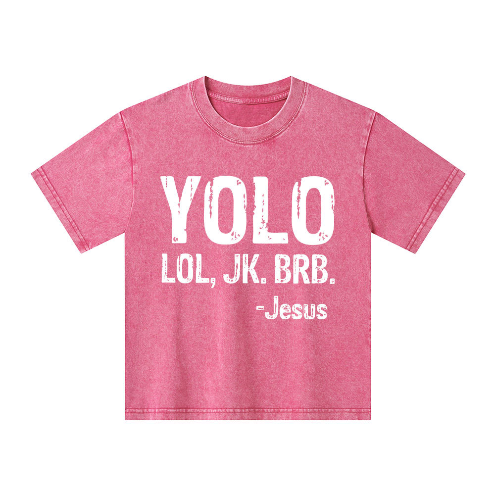 YOLO Christian Washed Kid T-Shirt