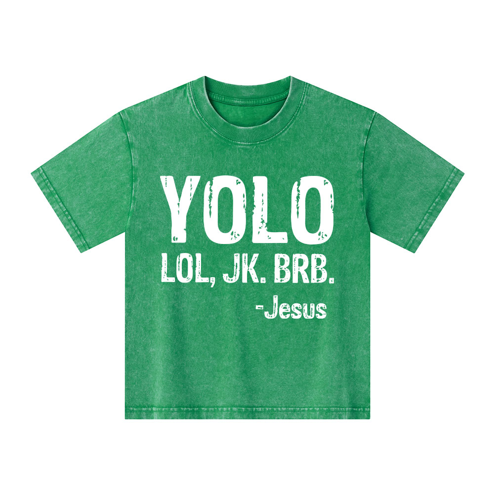 YOLO Christian Washed Kid T-Shirt
