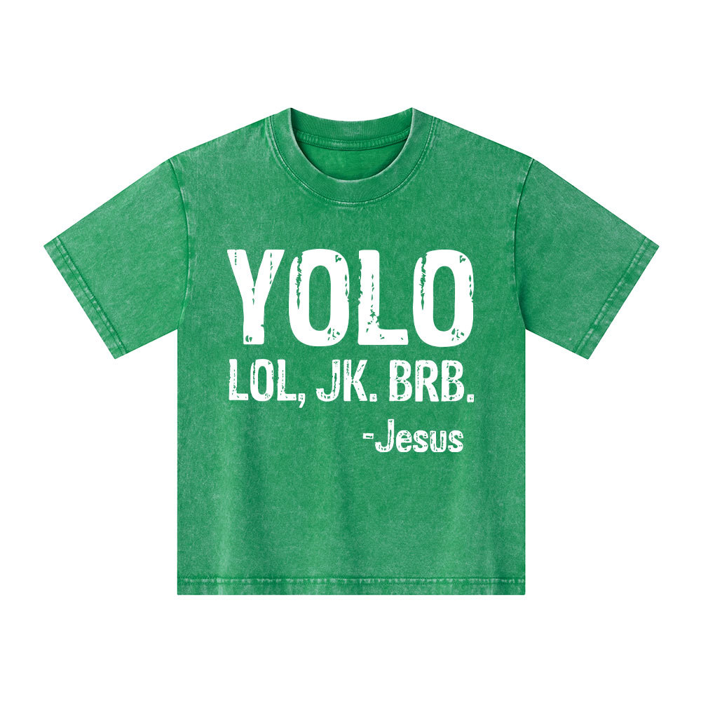 YOLO Christian Washed Kid T-Shirt