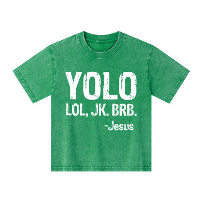 YOLO Christian Washed Kid T-Shirt