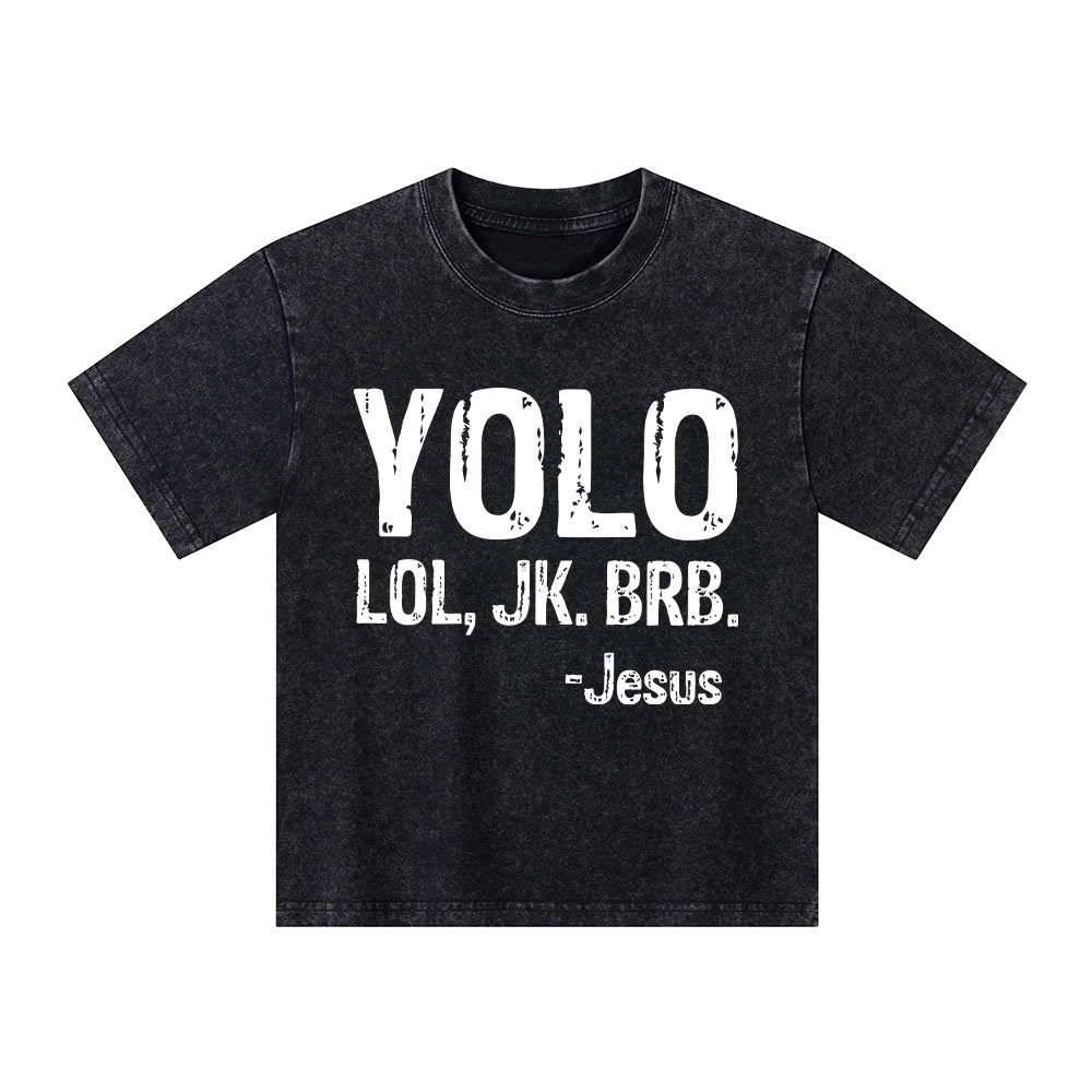 YOLO Christian Washed Kid T-Shirt