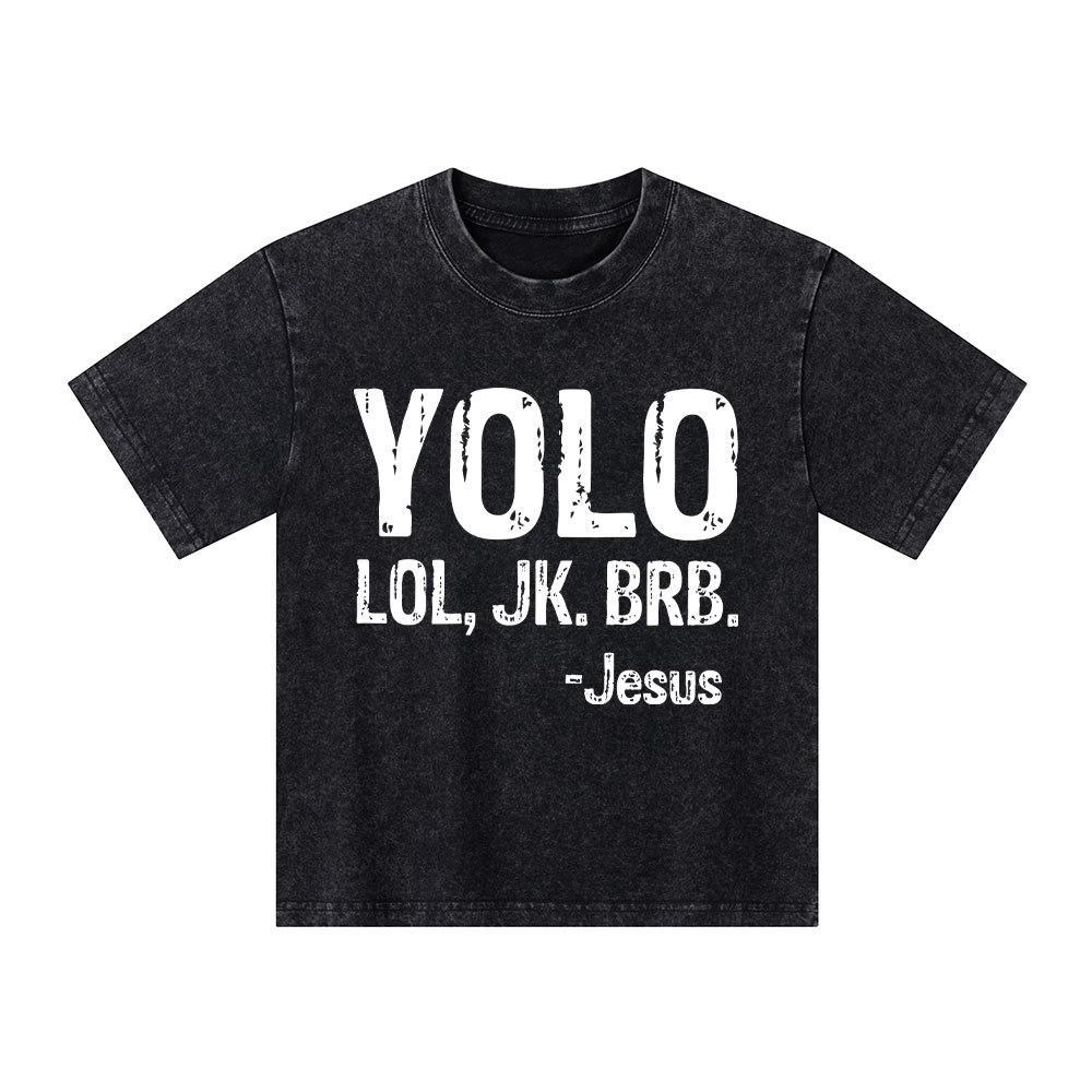 YOLO Christian Washed Kid T-Shirt