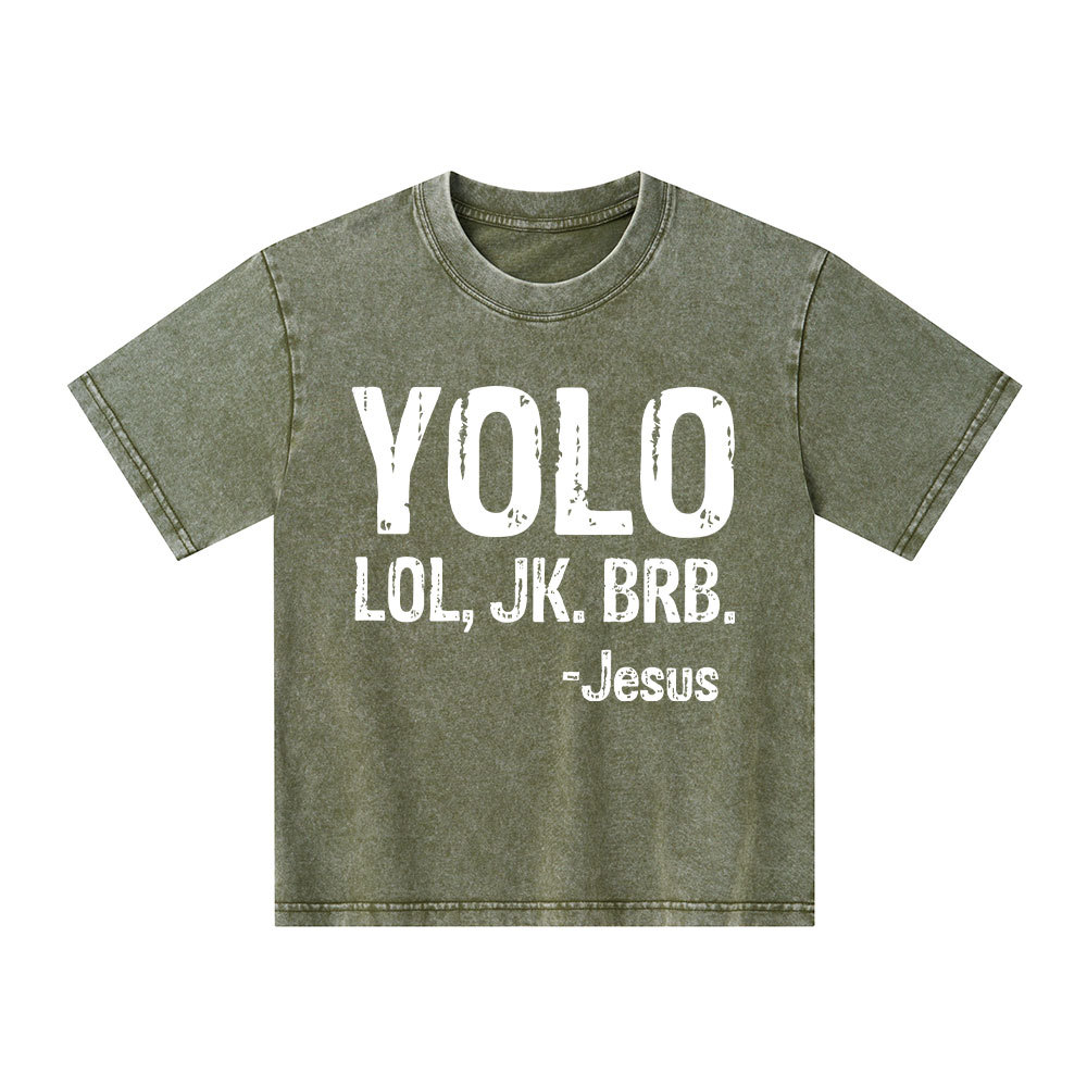 YOLO Christian Washed Kid T-Shirt