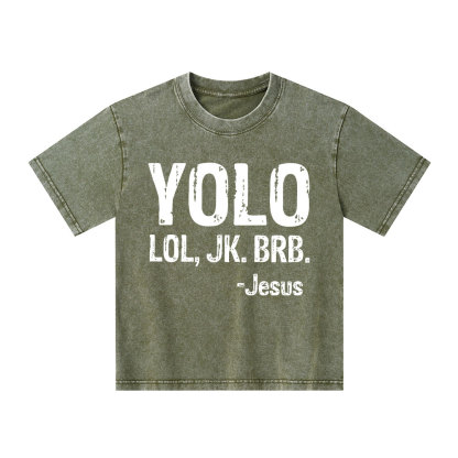 YOLO Christian Washed Kid T-Shirt
