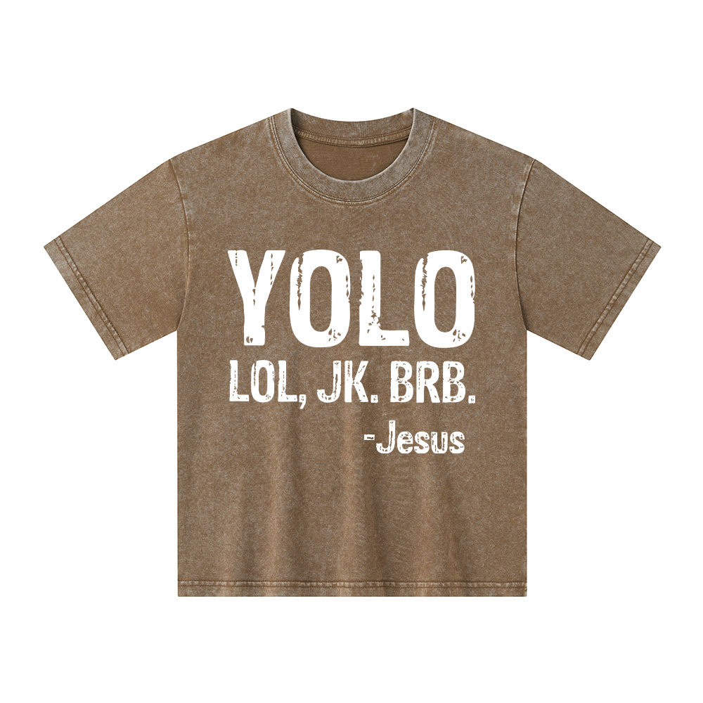 YOLO Christian Washed Kid T-Shirt