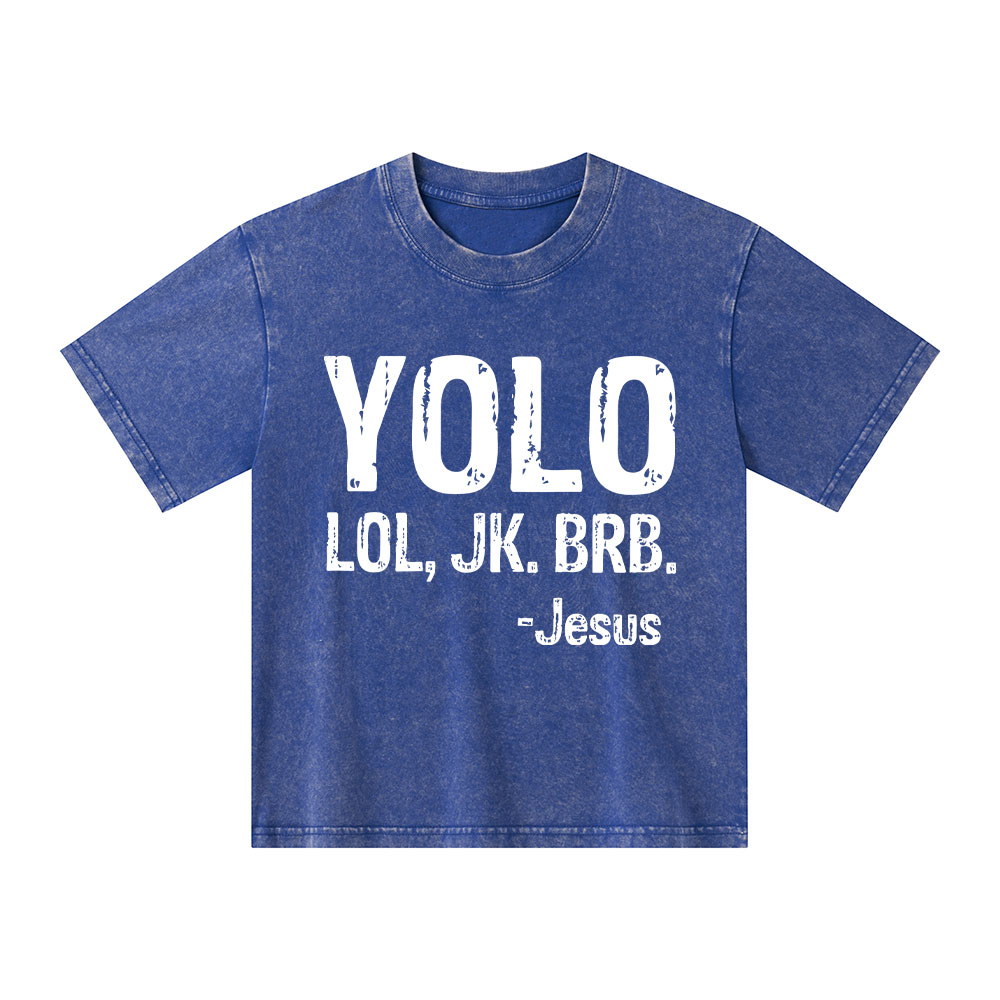 YOLO Christian Washed Kid T-Shirt