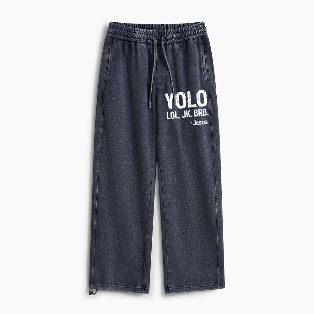 YOLO Christian Washed Sweatpants