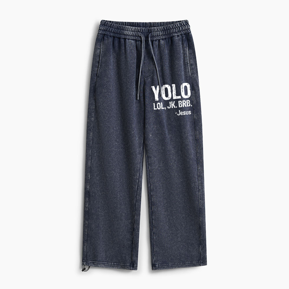 YOLO Christian Washed Sweatpants