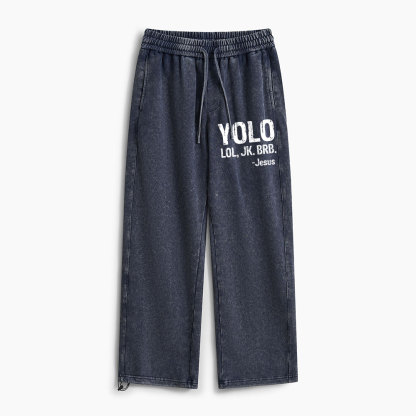 YOLO Christian Washed Sweatpants