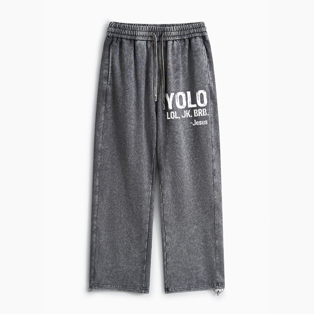 YOLO Christian Washed Sweatpants