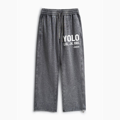 YOLO Christian Washed Sweatpants