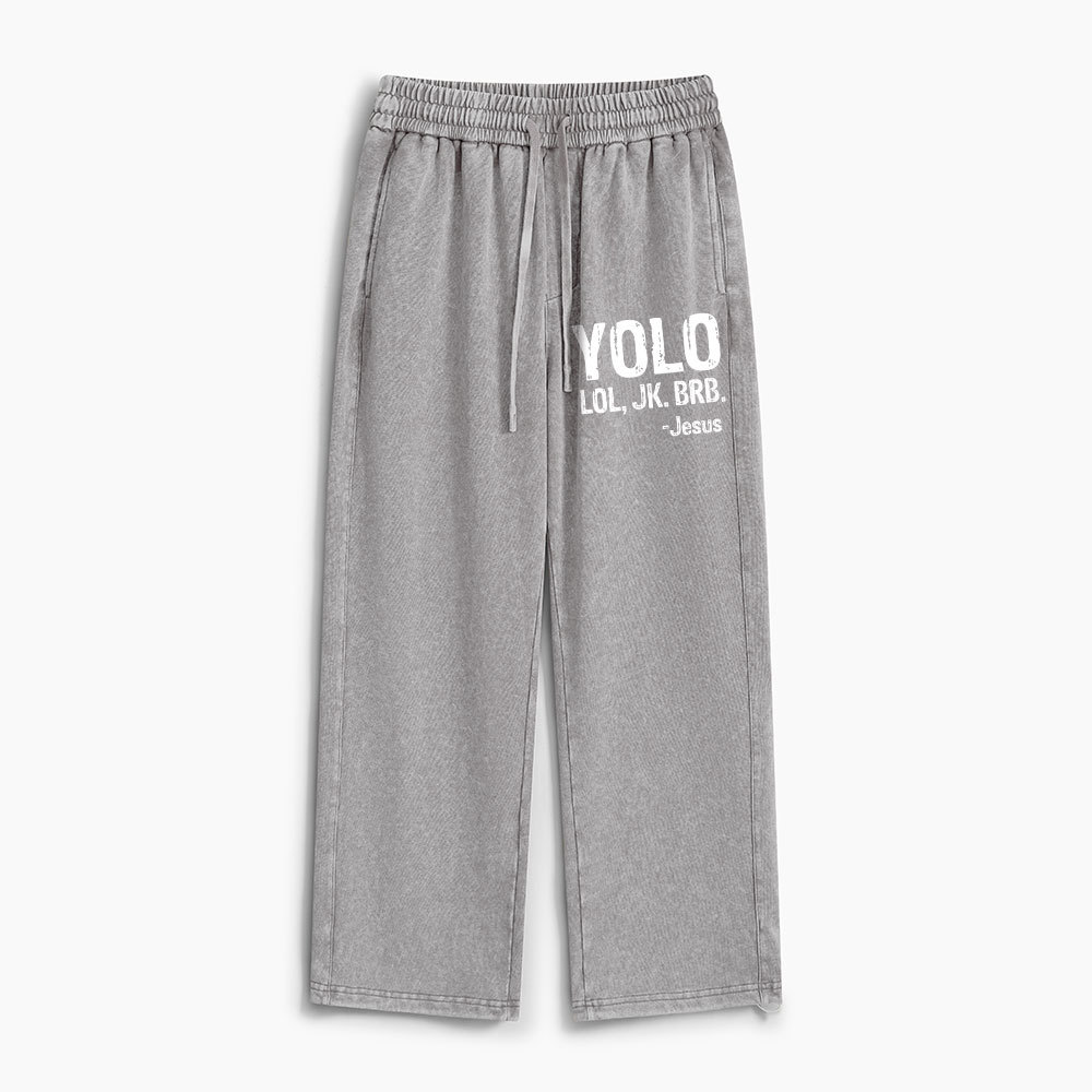 YOLO Christian Washed Sweatpants