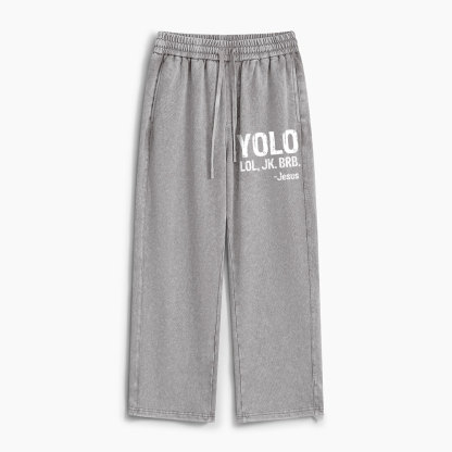 YOLO Christian Washed Sweatpants