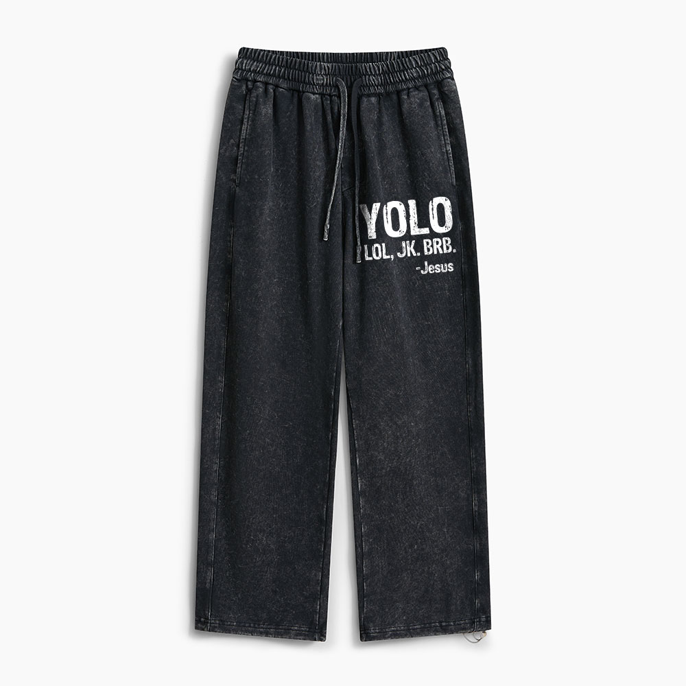 YOLO Christian Washed Sweatpants