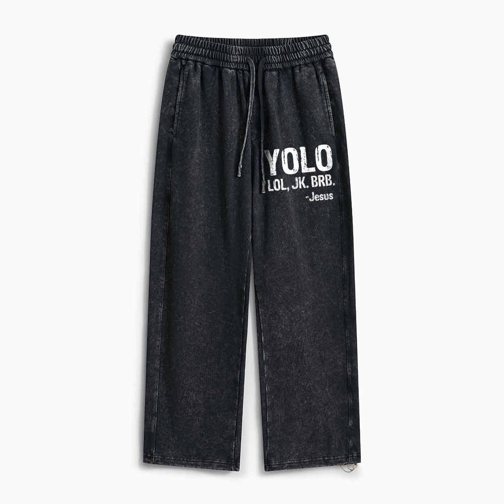 YOLO Christian Washed Sweatpants