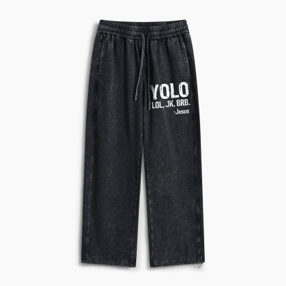 YOLO Christian Washed Sweatpants