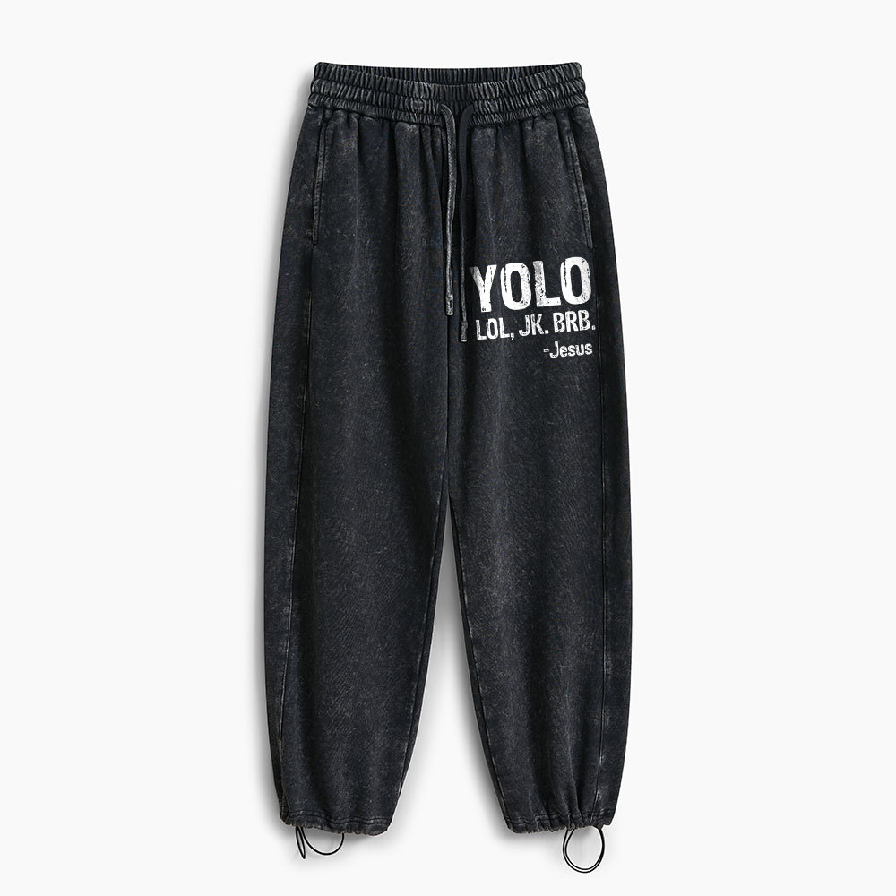YOLO Christian Washed Sweatpants