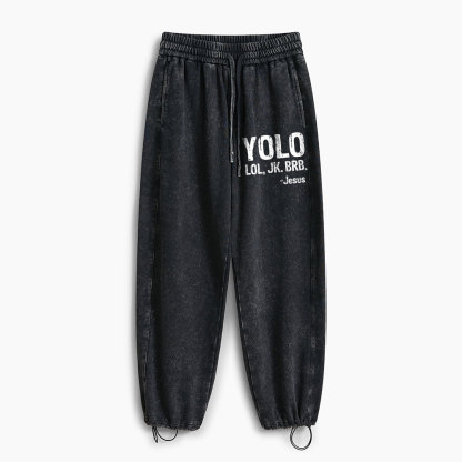 YOLO Christian Washed Sweatpants
