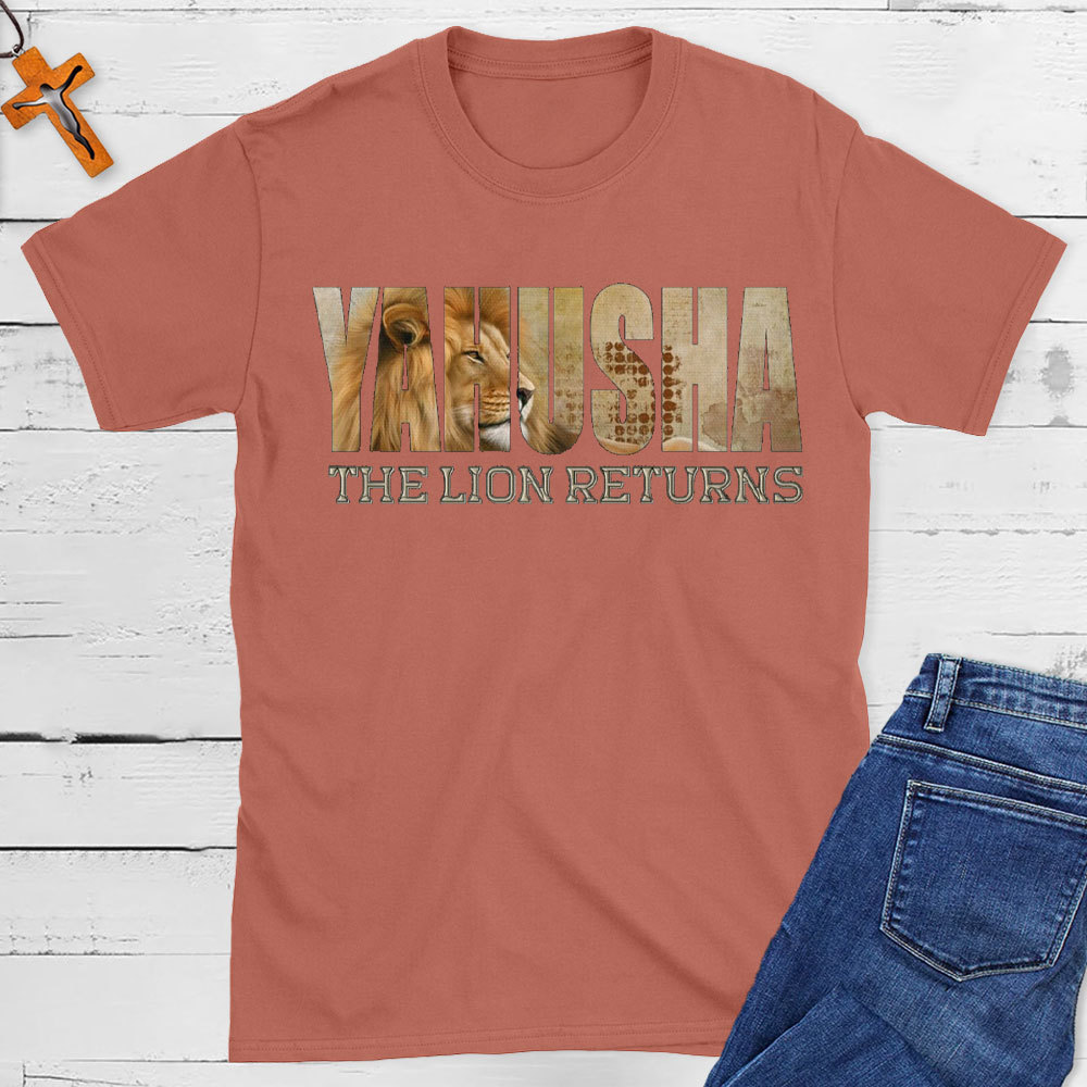 Yahusha The Lion Returns Christian T-Shirt