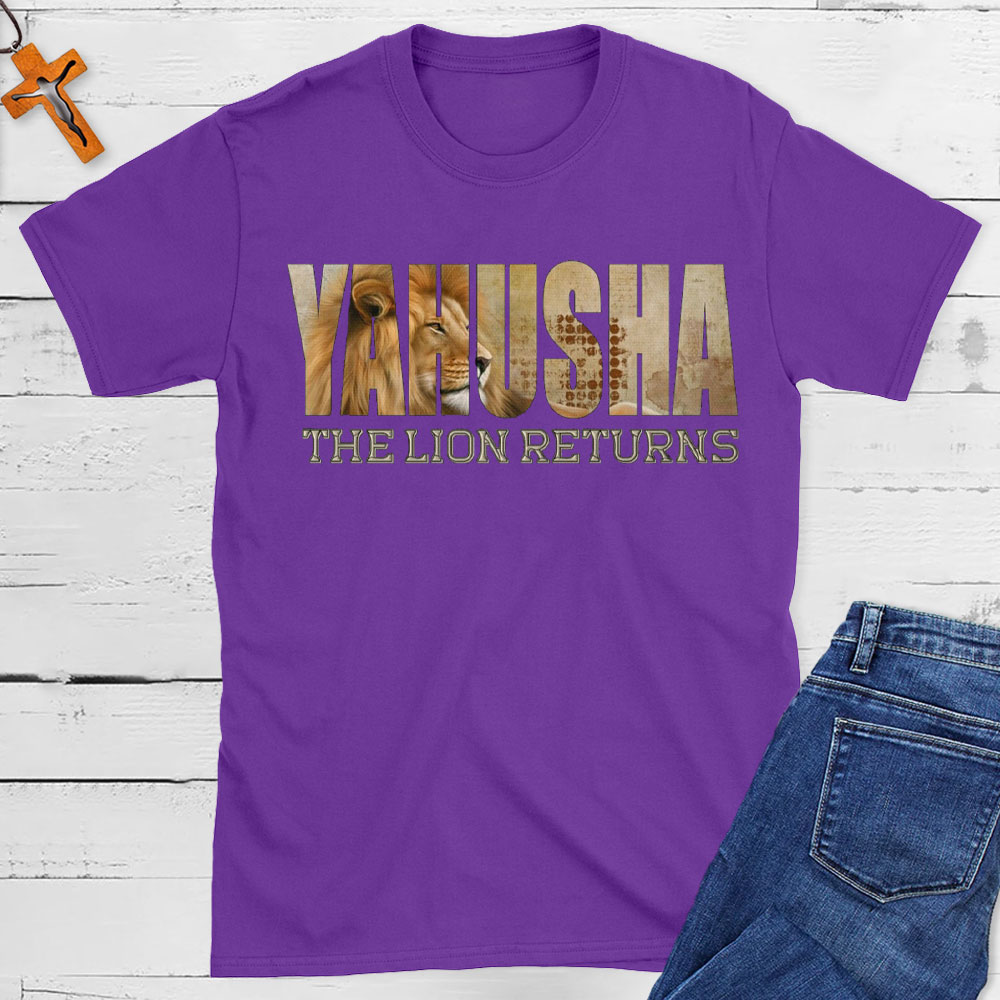 Yahusha The Lion Returns Christian T-Shirt