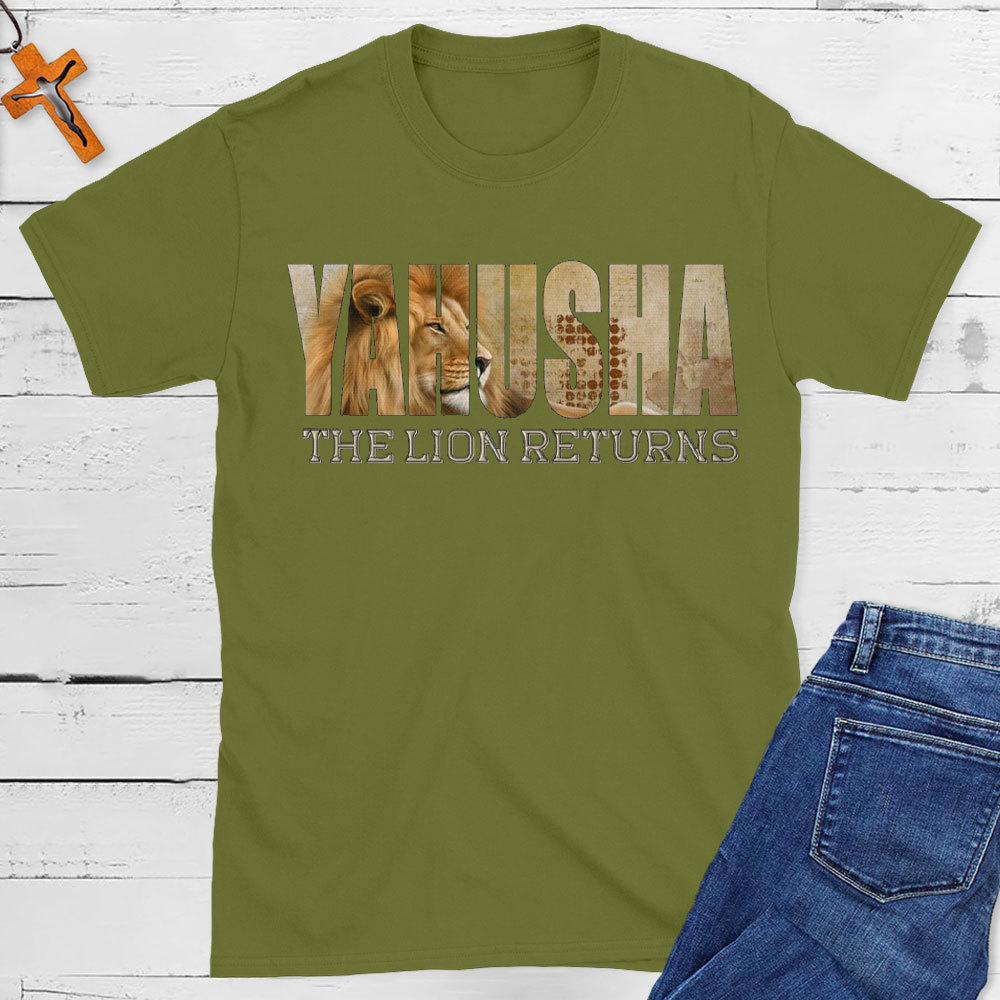 Yahusha The Lion Returns Christian T-Shirt