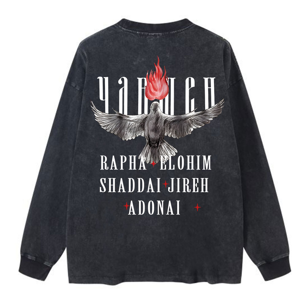 Yahweh Washed Long Sleeve T-Shirt