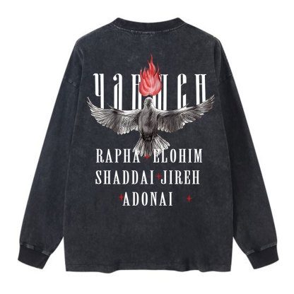 Yahweh Washed Long Sleeve T-Shirt