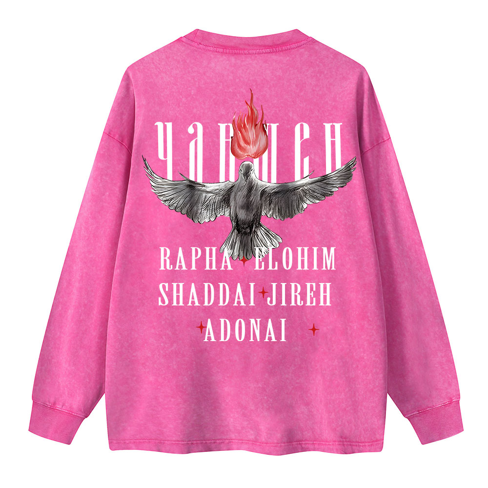 Yahweh Washed Long Sleeve T-Shirt