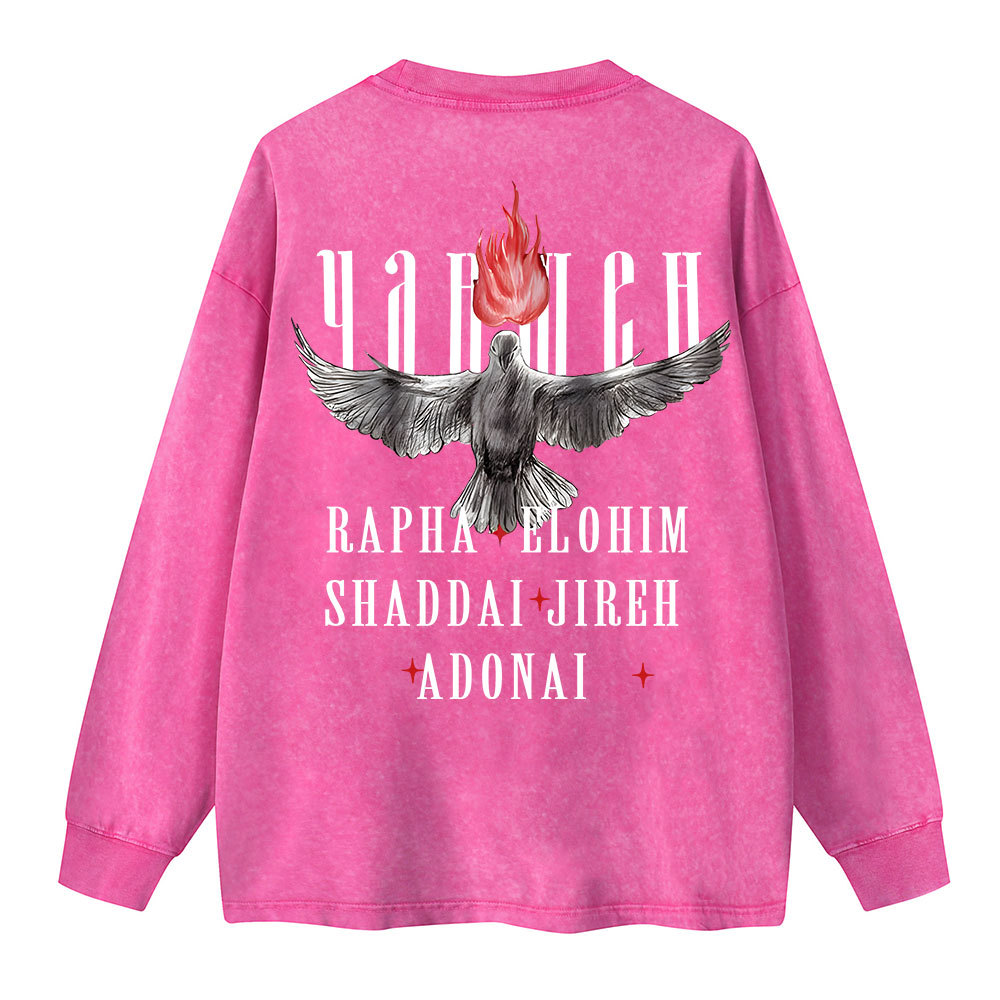 Yahweh Washed Long Sleeve T-Shirt