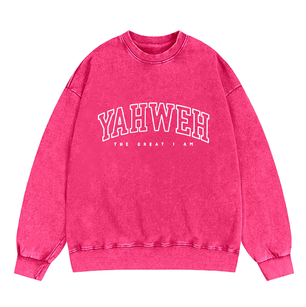 Yahweh Christian Washed Sweatshirt