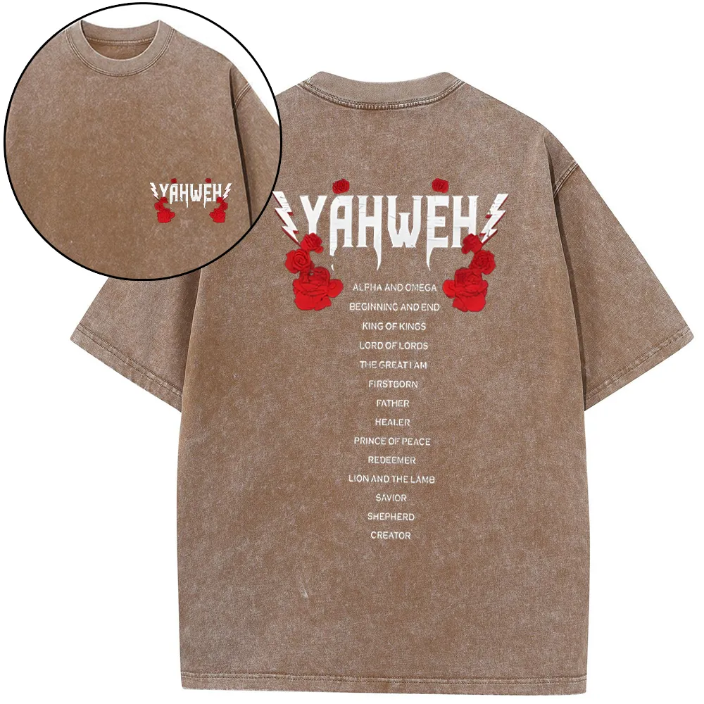 Yahweh Christian Washed T-Shirt