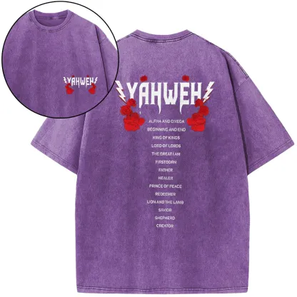 Yahweh Christian Washed T-Shirt