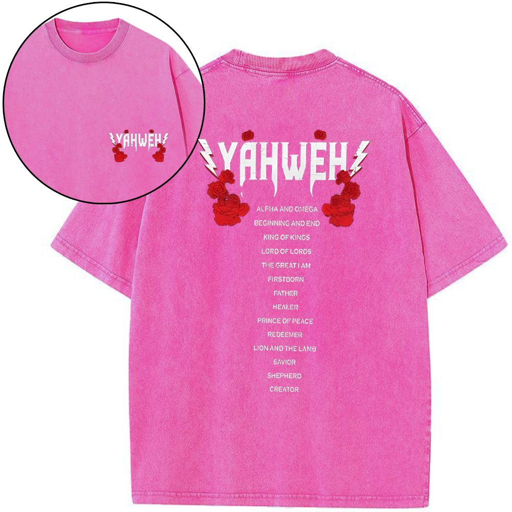 Yahweh Christian Washed T-Shirt