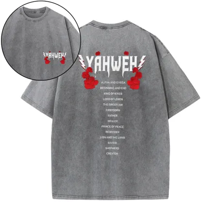 Yahweh Christian Washed T-Shirt