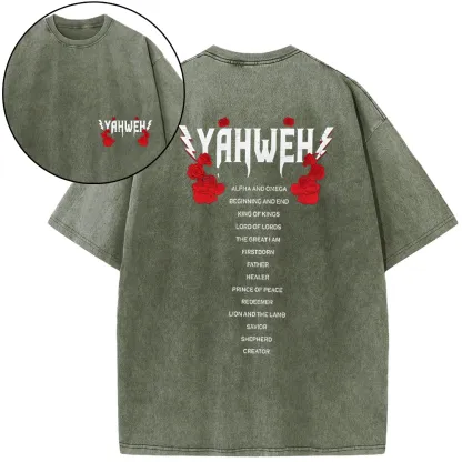Yahweh Christian Washed T-Shirt