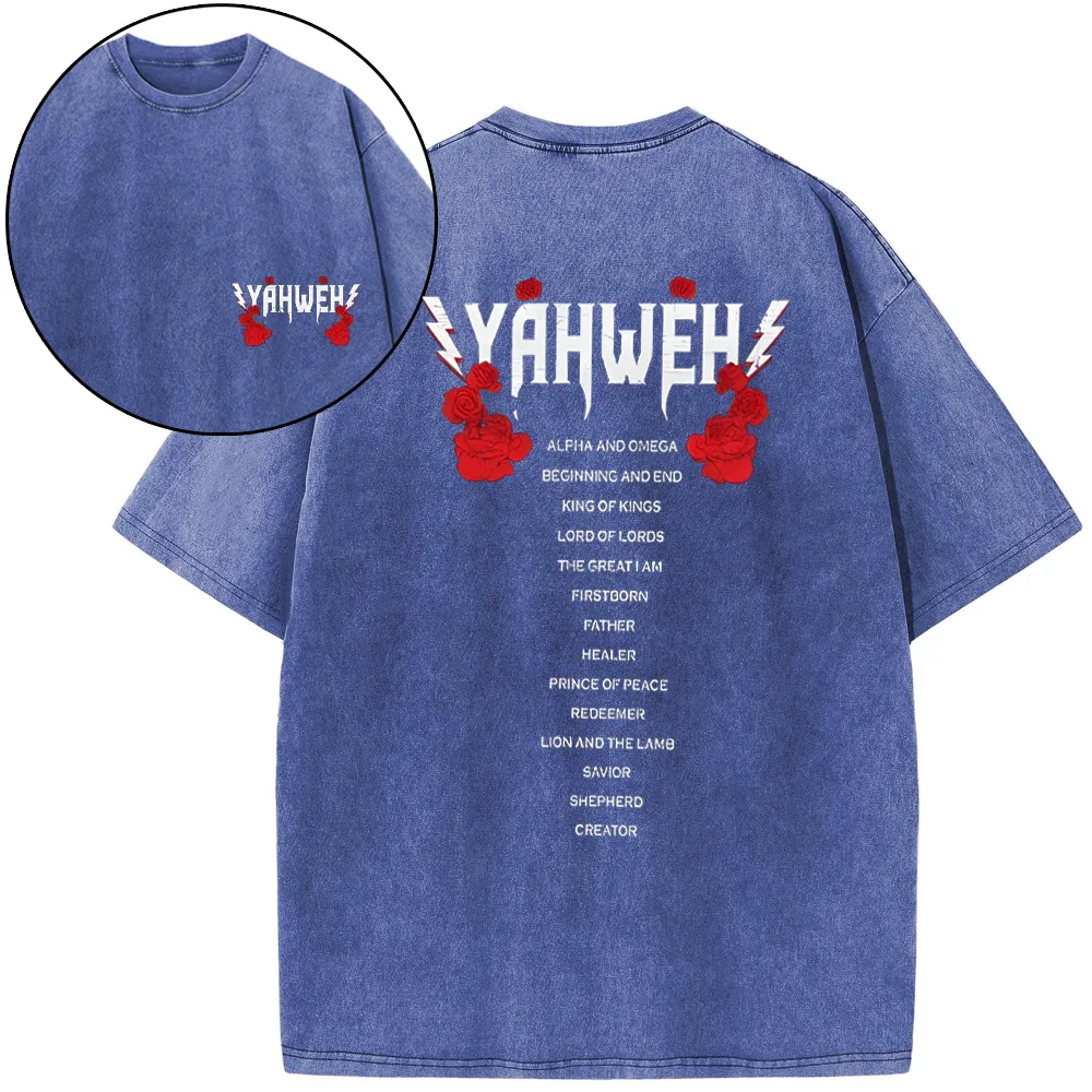 Yahweh Christian Washed T-Shirt
