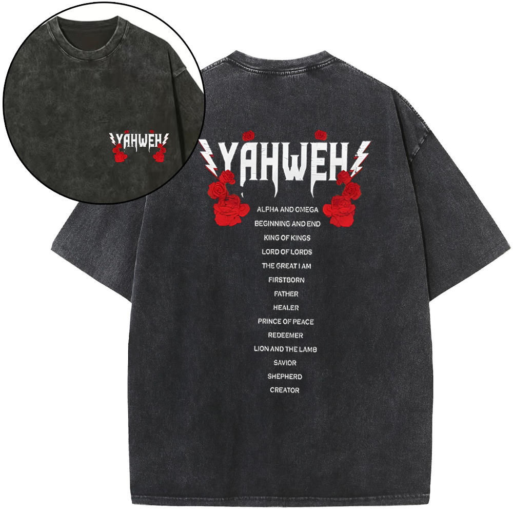 Yahweh Christian Washed T-Shirt
