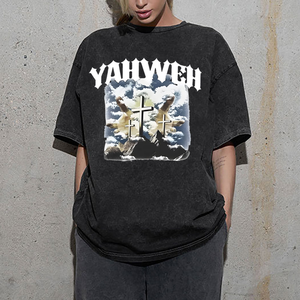 Yahweh Christian Washed T-Shirt