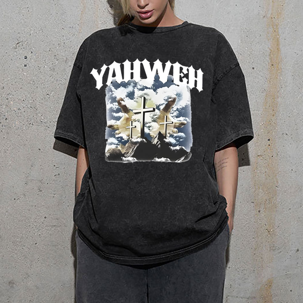 Yahweh Christian Washed T-Shirt