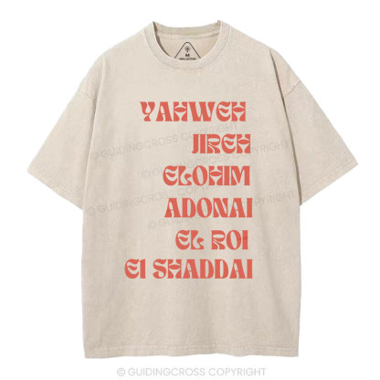 Yahweh Jireh Christian Washed T-Shirt