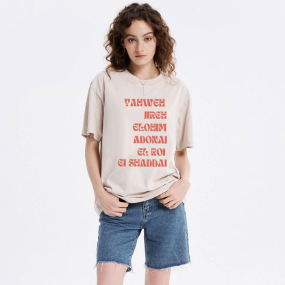 Yahweh Jireh Christian Washed T-Shirt