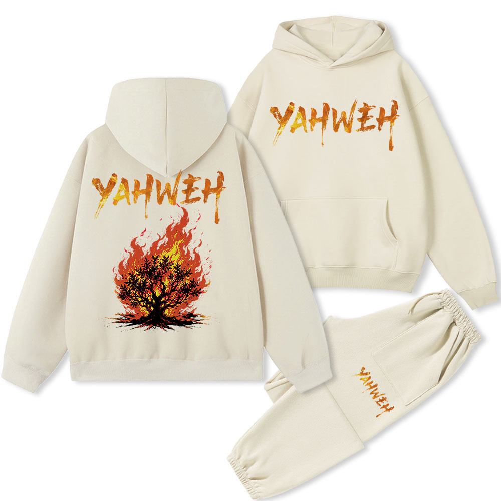 Yahweh The Great I Am Christian Premium Fleece Hoodie Set