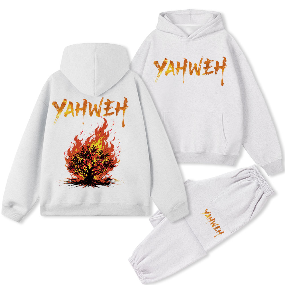 Yahweh The Great I Am Christian Premium Fleece Hoodie Set